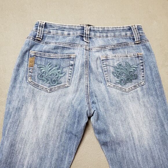 VINTAGE Embroidered Amor flare / bootcut jeans - Picture 3 of 16
